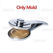 압인기 인두 도장 실링왁스 스템프 ZONESUN 디자인 맞춤형 로고 엠보싱 씰 스테인레스 스틸 스탬프 사무실 비즈니스 문서 및 종이 이니셜 명함, 3.Only Mold