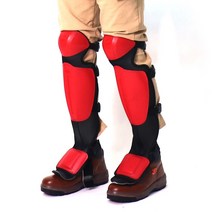 무릎보호대 빨강 벌초장비예초기안전 제초 벌초 엔진톱 전기 기계 전동 체인 충전, 1개