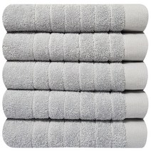 호텔수건 170g 블루라인 30수 코마사, 연회색5장