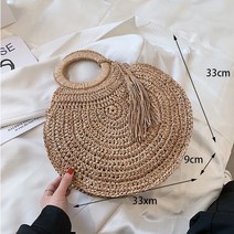 yogodlns 여성용 밀짚 가방 new summer 등나무 가방 수제 짠 비치 가방 보헤미아 발리 핸드백 bolsos mimbre