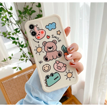 아이폰 베이지 케이스 동물 그림 캐릭터 TPU 지문방지 폰케이스 11 12 mini pro max x xs xr xsmax 7 8 + se2