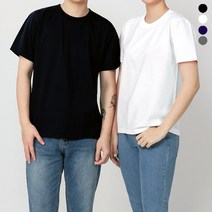 30수 남자 여자 베이직 기본 라운드 반팔 무지티 면티 흰티(흰색 검정 곤색 멜란지)