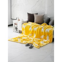 귀여운 곰돌이 노란 극세사 이불겸용담요 캠핑블랭킷 따뜻한 넉넉한 간절기