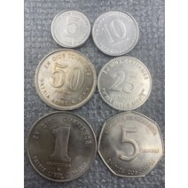 수집주화 기념주화 대박기원선물 행운의 동전 1980 니카라과 국가 영웅 산티노 구리 니켈 주화 6개 풀세트