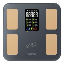가정용 스마트 체지방체중계 디지털 BMI 체성분 비만도 전자저울 몸무게측정기 체형분석기, 배터리, 그레이