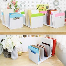 3칸 플라스틱책꽂이 책상위책장 책상수납 데스크정리, 분홍