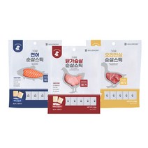100% 리얼 순살 무첨가 그대로 순살스틱 건강한 반려동물 짜먹는 천연 간식 닭가슴살 연어 오리안심 30개입