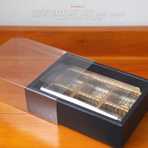 자체브랜드 투명 슬리브 블랙 초콜릿 상자 6구-코팅