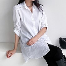 [쏭스타일] 스타일롤업롱셔츠