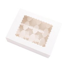 머핀 포장 휘낭시에박스 에그타르트포장 쿠키박스 크래프트 종이 랩 컵케익 상자 컨테이너, 하얀