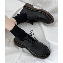 테일러 레이스업 플랫 로퍼 로우 워커(3CM)
