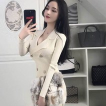 가바바 여성 미니원피스 골지 카라 단추포인트 정장 원피스 G41514