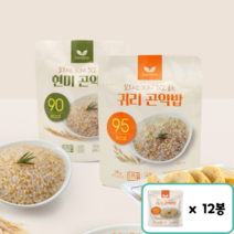 봄날) 90kcal 곤약밥 2종(귀리 현미) 150g, 귀리 곤약밥 x 12봉