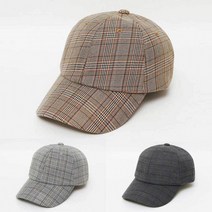 패션 체크 볼캡 야구 모자 캐주얼 국산 데일리 코디 챙 골덴 코듀로이 데님 베이지