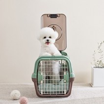 릿첼 강아지 고양이 이동장 이동가방 캐리어 캠핑 켄넬 더블도어, 캠핑캐리 M 더블도어 (아이보리)
