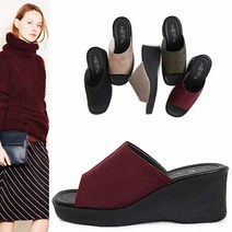 카미엣뮤즈 스웨이드 웨지 뮬 슬리퍼_KM20w274