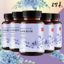 고말론 수국잎 추출물 열수추출 프리미엄 정 1000mg 60정, 5개 (10개월분)