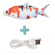 고양이 USB 충전기 장난감 고기 대화형 전기 플로피 현실적인 반려동물 씹는 린 애완동 용품 고양이강아지, JUMP AND USB Cable 7