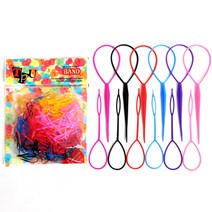 땋기 셀프 기계 머리손질 땋는 머리 선물 자동 헤어 스타일링 디스코, 컬러22세트+1팩 컬러밴드