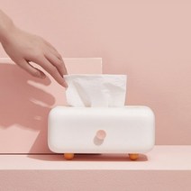 우버디즈 모던 자석 사각 티슈 휴지 케이스 파스텔 컬러, 화이트
