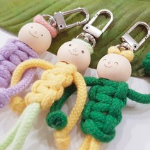 마크라메 DIY 제작 우동실 걱정인형 만들기 키트 세트, 06. 라이트우드, 15. 틀코이즈그린