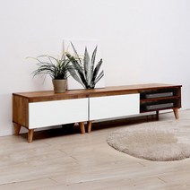 [우아미아이] [우아미가구]아스미 거실장 세트 오픈형, 색상:멀바우