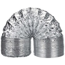 23M 4 인치 100mm 인공 호흡기 파이프 PVC 알루미늄 튜브 공기 환기 호스 배기 덕트 시스템 욕실, [01] 3 meter, 01 3 meter