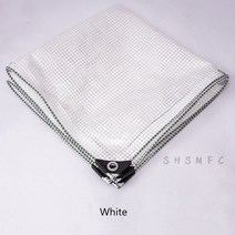 테라스 차양막 접이식 수동 어닝 창문 현관 차고지 0.3mm pe 메쉬 방수 천, 하얀, 3x4m(2.8x3.8m)