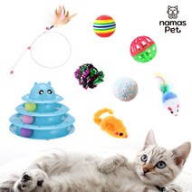 나마스펫 고양이 트랙볼 쥐돌이 공 장난감 B세트, 1세트