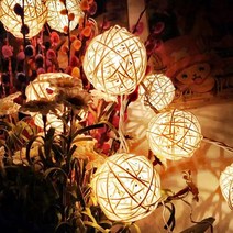 나스카피 감성 캠핑 차박 줄조명 앵두 라탄 LED 건전지 알전구, 라탄LED, 2m10구