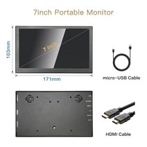 101 7 인치 미니 터치 스크린 모니터 PC 1024x600 IPS 디스플레이 소형 HDMI 노트북용 휴대용, 02 7inch Touch Monitor