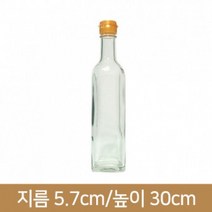 유리병 사각투명 500ml 원터치 (K), 원터치小캡[골드], 1개
