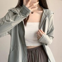여자 여름 코트 여름 여성 아이스 바람막이 자외선 차단 긴팔 점퍼 등산복, 그레이