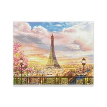 KSB361785 *디아코니아* DIY 보석십자수 풍경 에펠탑의로망 40X50, 단품