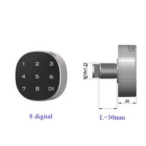 스마트 지문인식 도어락 안방 방문 욕실 사무실 문 손잡이 잠금장치핀 안전장치 아연 합금 소재 터치 키패드 디지털 암호 코드 캐비닛 서랍 잠금장치 수평 수직 설치, [01] 8 digital L30, 01 8 digital L30