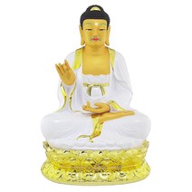 [TK]백의불상아미타3자7치(연꽃좌대) 불상