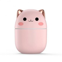 부유먼지청소기 고양이털 개털필터 반려견 동물청정기 250ml 공기 가습기 귀여운 kawaiil 아로마 디퓨저 밤 빛 쿨 미스트 침실 홈 자동차 식물 청정기 humificador, 초록
