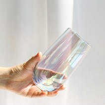 홀로그램 산토리니 하이볼잔 전용잔 캠핑 칵테일잔 언더락잔 가쿠빈 위스키잔 홈바 언더락 글라스 홈술, 물잔 570ml