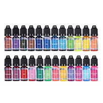 GHSHOP 양초 염료 액체 양초 색 염료 양초 염료 착색제 10ml 양초 간장 왁스 젤 왁스 DIY 공예 프로젝트 밀랍 팜 왁스, 그림 물감, 24색