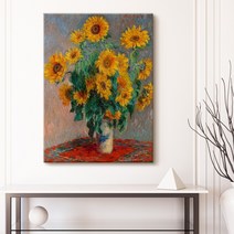 더 아트 컴퍼니 클로드 모네 명화그림 감성 인테리어 캔버스액자 40종_NEW, 16. CM-해바라기 꽃다발
