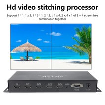 비디오월 회의실 상황실 대형모니터 HDMI 비디오 월 컨트롤러 HD 프로세서 멀티스크린 스티칭 TV 스플라이싱 박스 스플라이서 180 ° 플립 2x2 1920x1080 P