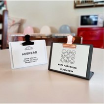 L형 A형 철제 가격표꽂이 명함거치대 명함꽂이 메모홀더 메모꽂이 베이커리 네임택 쇼클립, 블랙 라운드집게(소)1개