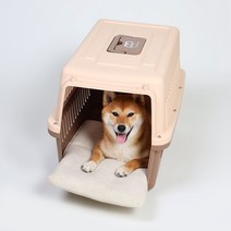 조브라운 강아지 고양이 케이지 켄넬 이동장 쿠션 방석 매트, 매쉬가죽, 옐로우