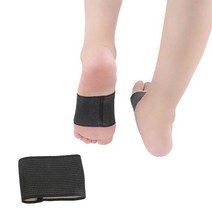 PKFARM 1쌍(양발) 발볼 압박 발보호밴드 발아치보호대 평발보호밴드 발바닥아대, 블랙, 2P(1SET)