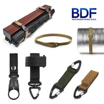 청룡조구 캠핑 스트랩 7종 벨크로 압축벨트 찍찍이, 02.찍찍이 벨크로 스트랩, 브라운카키