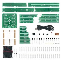 DIY 음악 크리스마스 트리 납땜 키트 플래싱 LED 3D 크리스마스 트리 전자 세트