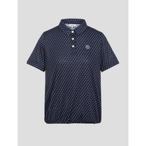 [빈폴골프] 여성 CLASSIC 블루종핏 패턴 반팔 티셔츠 네이비 (BJ2342OA4R)