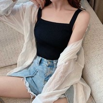 케이 엔시티_여성 이쁜 코디 정장 베이직 이너 여리핏 라인 민소매_KNCT