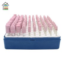 연마재 모듬 장착 스톤 키트 연마 도구 Dremel 그라인더 연삭 연마용 숫돌 100 개, [01] 파란