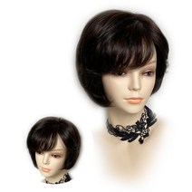 아미모 인모통가발 커트머리가발 수제가발 암환자가발 [AM-W600], 자연검정, 1, 소